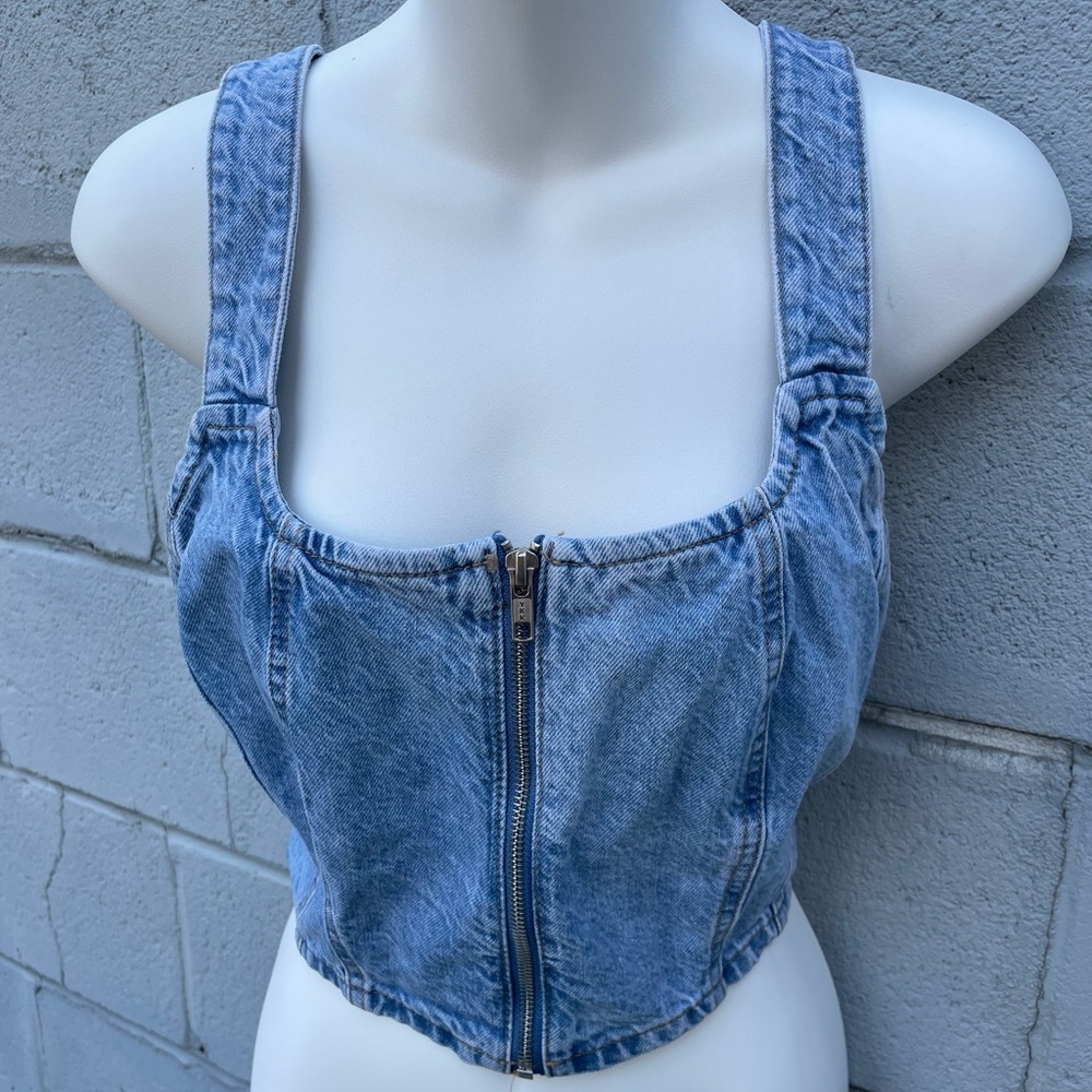 denim corset top 🦋 y2k